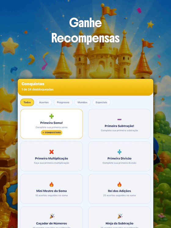 Tela do jogo Jornada dos Números